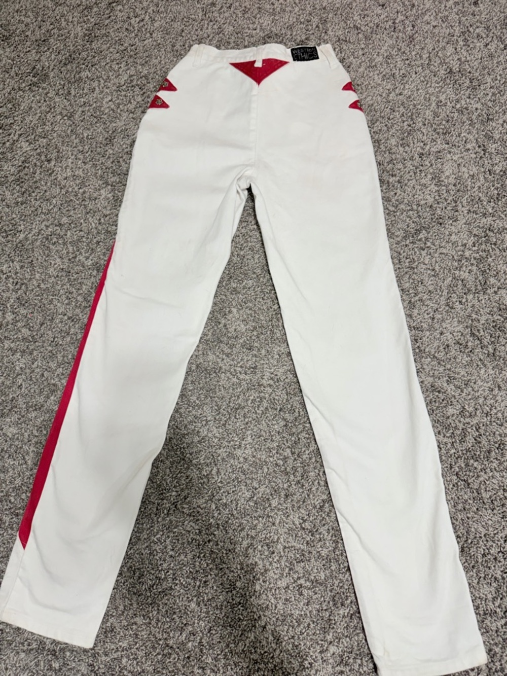 Vintage western ethnics white/red star jeans - Picture 6 of 8